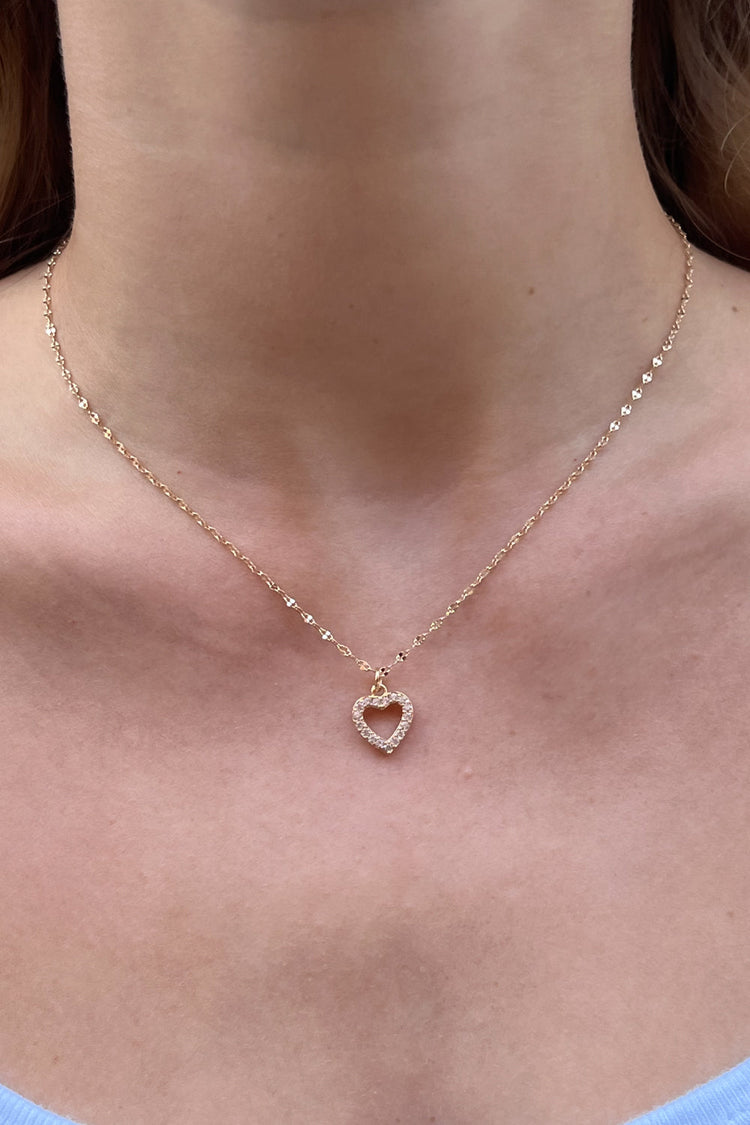 Necklace Rhinestone Heart | MAISONIREM